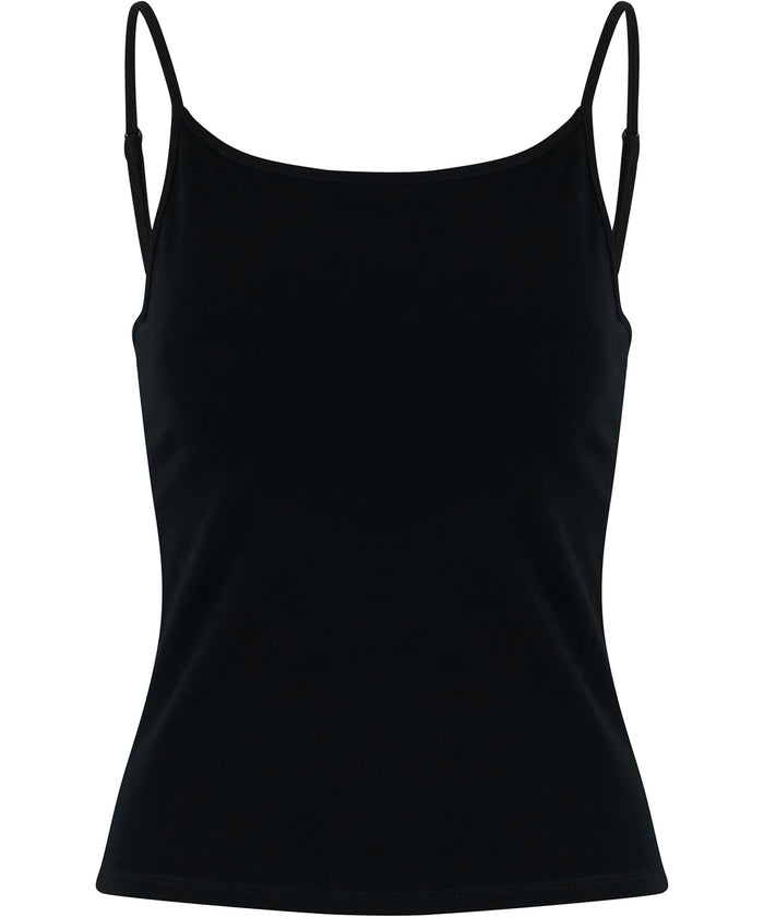 Build Your Brand Women’s Stretch Jersey Short Slim Top - Black