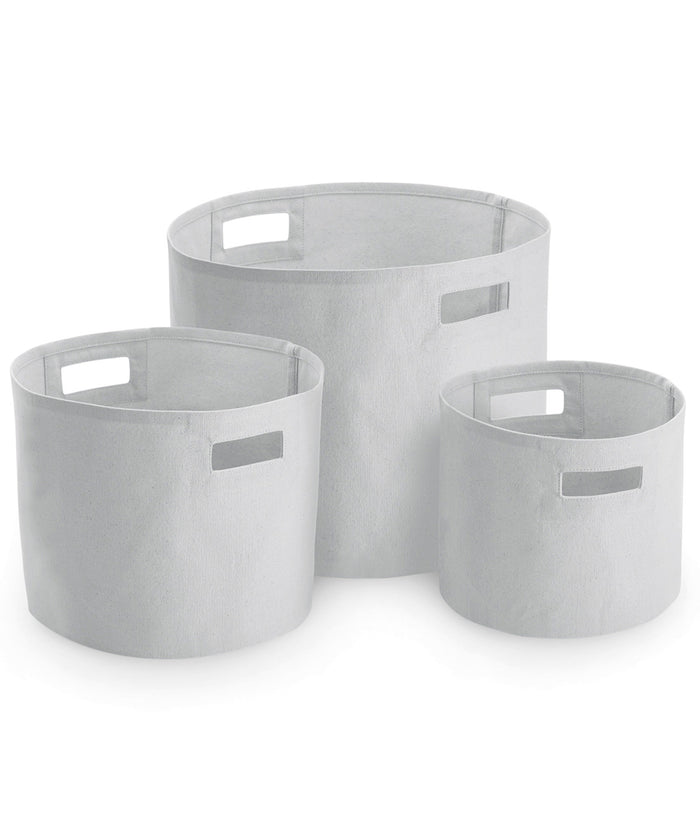 Westford Mill Canvas Storage Tubs - Light Grey