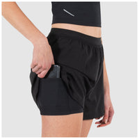 Stanno Functionals 2-In-1 Shorts Ladies - Black