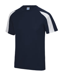 AWDis Kids Contrast Cool T - French Navy/Arctic White