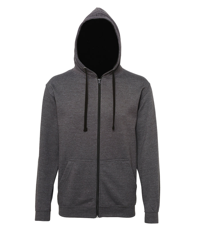 AWDis Varsity Zoodie - Charcoal/Jet Black