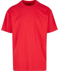 Build Your Brand Heavy Oversized Tee - City Red*