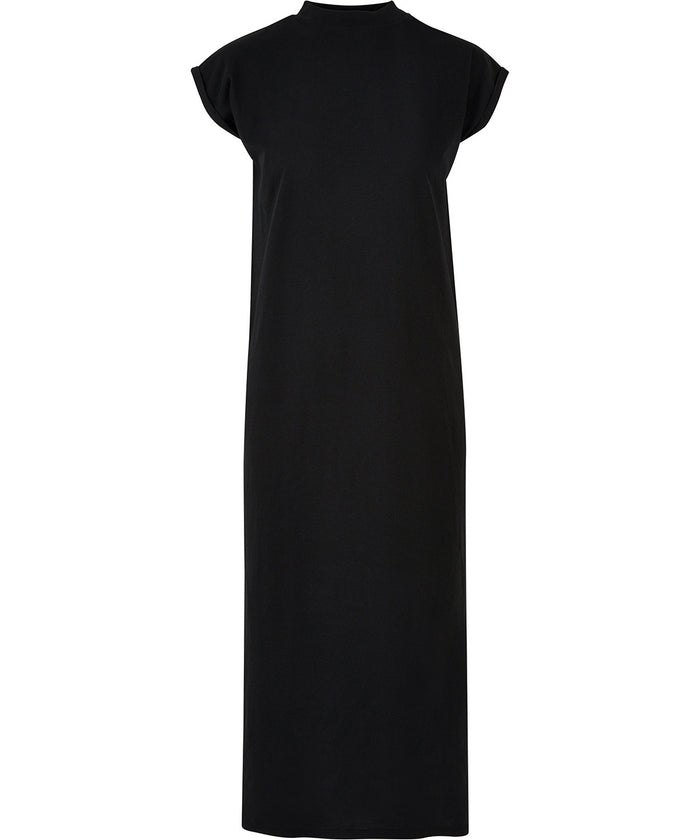 Build Your Brand Women’s Long Extended Shoulder Dress - Black