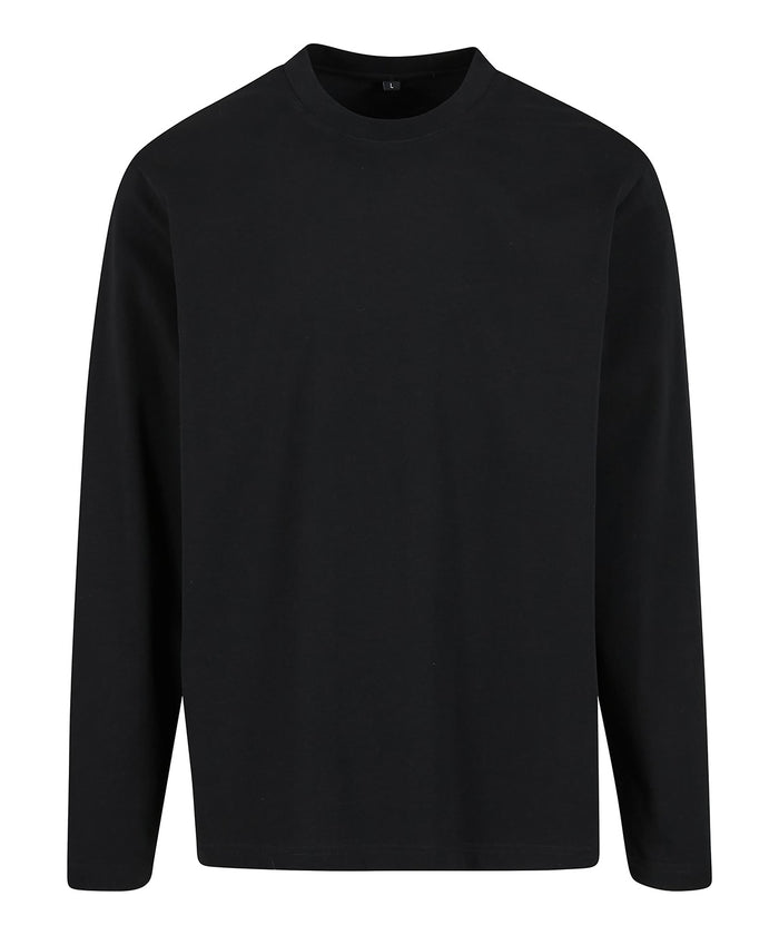 Build Your Brand Sorona Loose Long Sleeve - Black
