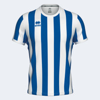 Errea Shirt Strip Short Sleeve - Blue White