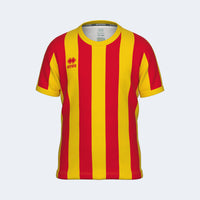 Errea Shirt Strip Short Sleeve (Junior) - Red Yellow