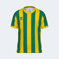 Errea Shirt Strip Short Sleeve (Junior) - Green Yellow