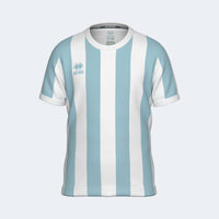 Errea Shirt Strip Short Sleeve (Junior) - Sky Blue White