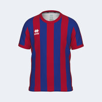 Errea Shirt Strip Short Sleeve (Junior) - Royal Maroon