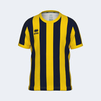 Errea Shirt Strip Short Sleeve (Junior) - Navy Yellow