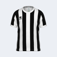 Errea Shirt Strip Short Sleeve (Junior) - Black White