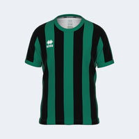 Errea Shirt Strip Short Sleeve (Junior) - Black Green