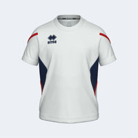 Errea Shirt Curtis Short Sleeve (Junior) - White Navy Red