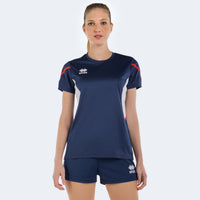 Errea Shirt Corinne Short Sleeve - Navy White Red