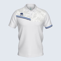 Errea Emir Polo Short Sleeve - White Blue Navy