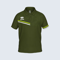 Errea Emir Polo Short Sleeve (Junior) - Military Green Fluo White