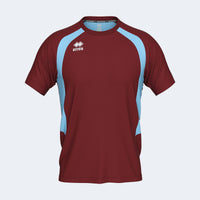 Errea Adrien Shirt Short Sleeve - Sky Blue Maroon