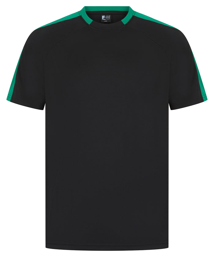 Finden & Hales Unisex Team T-shirt - Black/Emerald