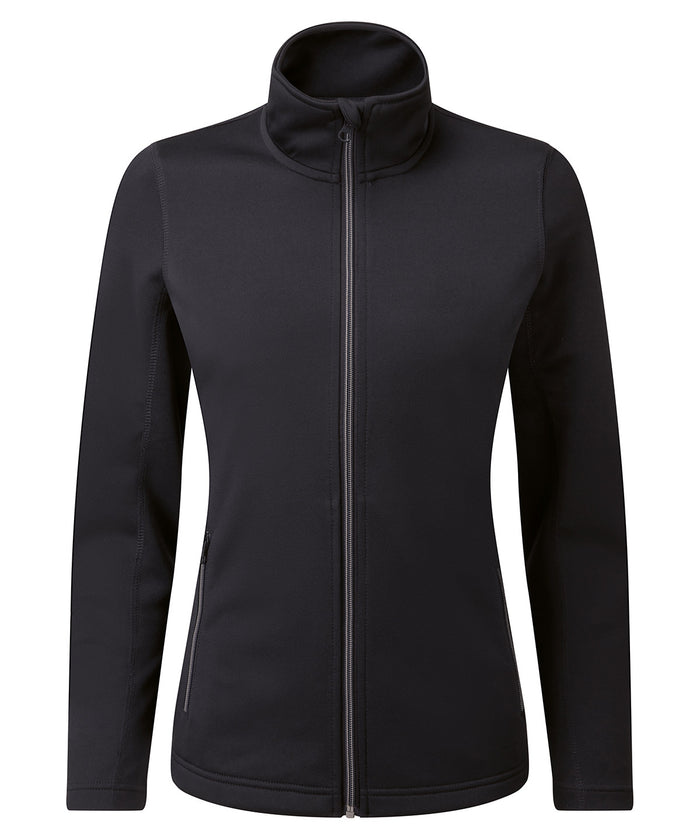 Premier Women’s Spun Dyed Recycled Zip-Through Sweat - Black