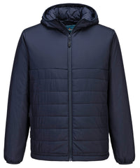 Portwest Professional Hooded Insulated Baffle Jacket - Navy