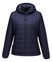 Portwest Women’s Professional Hooded Insulated Baffle Jacket - Black