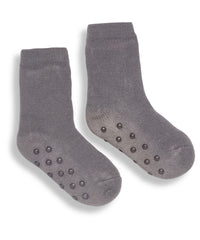 Kids Ribbon Luxury Eskimo-style Fleece Socks - Grey