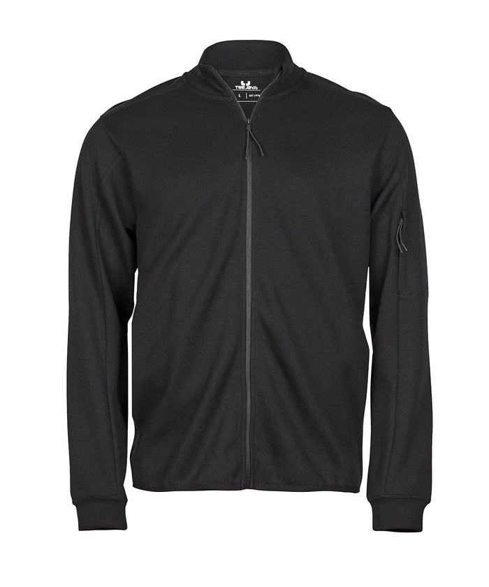 Tee Jays Athletic Full-zip Sweatshirt - Black