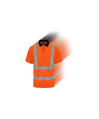 ProRTX Hi-Vis Polo Pack in HV Orange/Navy - 10 High Visibility Polos