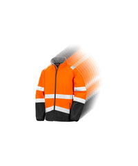 Result Hi-Vis Softshell Pack in Fluorescent Orange/Black - 10 Printable Safety Softshells