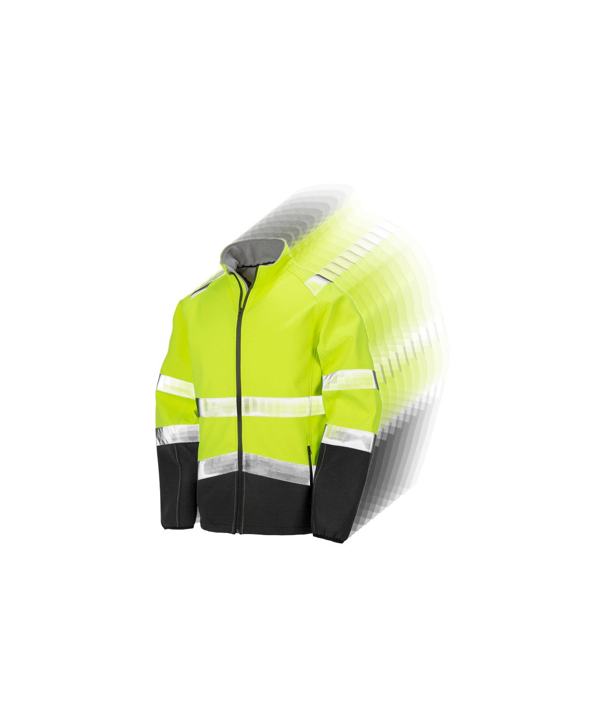 Result Hi-Vis Softshell Pack in Fluorescent Yellow/Black - 10 Printable Safety Softshells