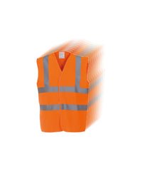 Hi-Vis Vest Pack in Orange - 10 Yoko 2-Band Waistcoats