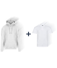 ProRTX Staff Pack in White - 5 Pro Hoodies and 5 Pro Polos