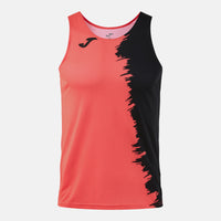Joma City III Tank Top (Adult) - Fluorescent Coral Black