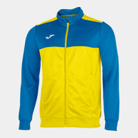 Joma Winner Full Zip Sweatshirt (Adult) - Royal Blue Yellow