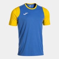 Joma Final Basket II Short Sleeve T-shirt (Adult) - Royal Blue Yellow