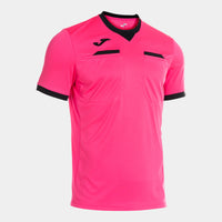 Joma Referee Short Sleeve T-shirt - Fluorescent Pink Black
