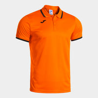 Joma Combi Premium Short Sleeve Polo (Junior) - Orange Black
