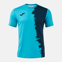Joma City III Short Sleeve T-shirt (Junior) - Fluorescent Turquoise Dark Navy