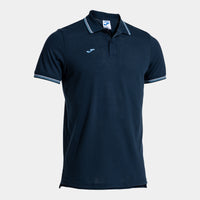 Joma Confort Classic Short Sleeve Polo (Adult) - Navy Blue Sky Blue