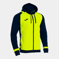 Joma Phoenix III Zip-up Hoodie (Junior) - Fluorescent Yellow Dark Navy