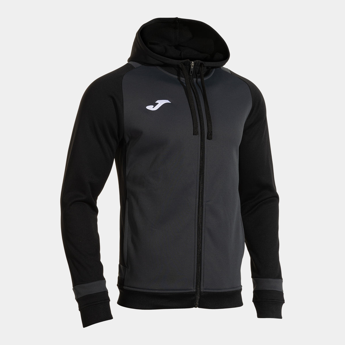 Joma Phoenix III Zip-up Hoodie (Junior) - Dark Gray Black