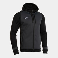 Joma Phoenix III Zip-up Hoodie (Junior) - Dark Gray Black