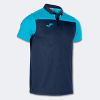 Joma Combi Polo Shirt (Adult) - Fluorescent Turquoise Navy Blue