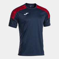 Joma Championship VIII Short Sleeve T-shirt (Adult) - Dark Navy Red