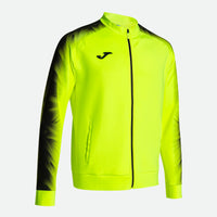 Joma Elite XI Full Zip Sweatshirt (Junior) - Fluorescent Yellow Black