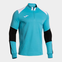 Joma Danubio Sweatshirt (Adult) - Fluorescent Turquoise Black