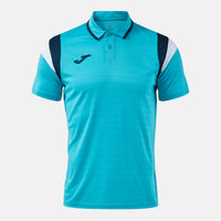 Joma Terra Short Sleeve Polo - Fluorescent Turquoise Dark Navy