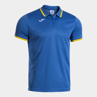 Joma Combi Premium Short Sleeve Polo (Junior) - Royal Blue Yellow