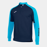 Joma Eco Championship Recycled Sweatshirt (Junior) - Fluorescent Turquoise Navy Blue