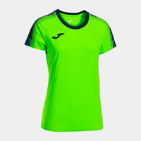 Joma Elite XI Short Sleeve T-shirt (Adult) - Fluorescent Green Dark Navy